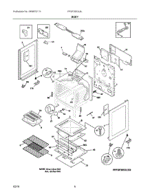 04 - Body parts for Electrolux Range FFGF3053LSL from AppliancePartsPros.com