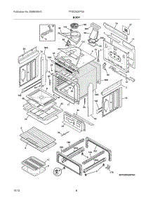 07 - Body parts for Frigidaire Range FFGS3025PSA from AppliancePartsPros.com