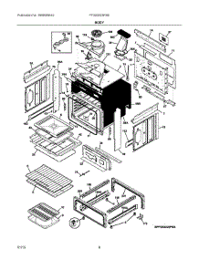 04 - Body parts for Electrolux Range FFGS3025PSB from AppliancePartsPros.com