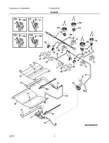 03 - Burner parts for Electrolux Range FFGS3025PSC from AppliancePartsPros.com