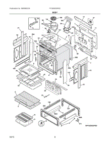 04 - Body parts for Electrolux Range FFGS3025PSD from AppliancePartsPros.com