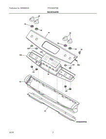 02 - Backguard parts for Electrolux Range FFGS3025PSE from AppliancePartsPros.com