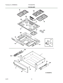 05 - Top / Drawer parts for Electrolux Range FFGS3025PSE from AppliancePartsPros.com