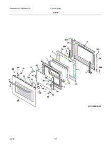 06 - Door parts for Electrolux Range FFGS3025PSE from AppliancePartsPros.com