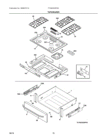 05 - Top / Drawer parts for Electrolux Range FFGS3025PSG from AppliancePartsPros.com