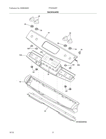 03 - Backguard parts for Frigidaire Range FFGS3025PWA from AppliancePartsPros.com