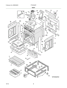 07 - Body parts for Frigidaire Range FFGS3025PWA from AppliancePartsPros.com
