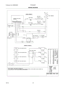 12 - Wiring Diagram parts for Frigidaire Range FFGS3025PWA from AppliancePartsPros.com