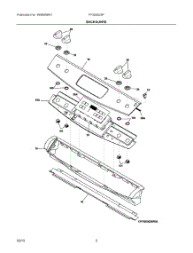 02 - Backguard parts for Electrolux Range FFGS3025PWB from AppliancePartsPros.com