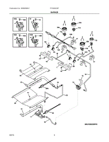 03 - Burner parts for Electrolux Range FFGS3025PWB from AppliancePartsPros.com