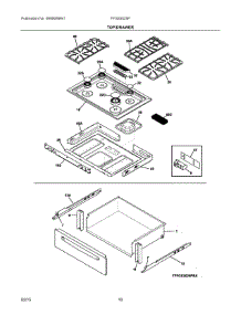 05 - Top / Drawer parts for Electrolux Range FFGS3025PWB from AppliancePartsPros.com