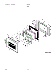 06 - Door parts for Electrolux Range FFGS3025PWB from AppliancePartsPros.com