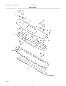 02 - Backguard parts for Electrolux Range FFGS3025PWC from AppliancePartsPros.com