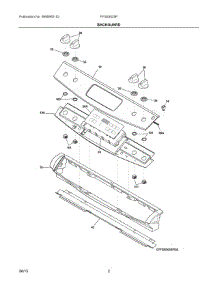 02 - Backguard parts for Electrolux Range FFGS3025PWE from AppliancePartsPros.com