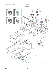 03 - Burner parts for Electrolux Range FFGS3025PWE from AppliancePartsPros.com