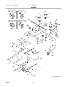 03 - Burner parts for Electrolux Range FFGS3025PWG from AppliancePartsPros.com