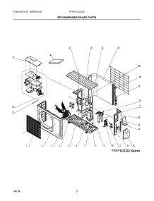 02 - Recommended Spare Parts parts for Electrolux Air Conditioner FFHP123CS20 from AppliancePartsPros.com