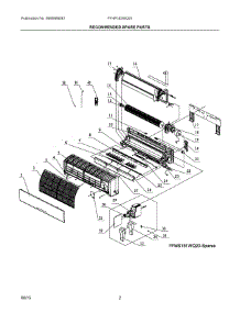 02 - Recommended Spare Parts parts for Electrolux Air Conditioner FFHP182WQ20 from AppliancePartsPros.com