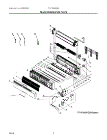 02 - Recommended Spare Parts parts for Electrolux Air Conditioner FFHP302WQ20 from AppliancePartsPros.com