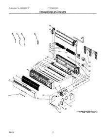 02 - Recommended Spare Parts parts for Electrolux Air Conditioner FFHP362WQ20 from AppliancePartsPros.com