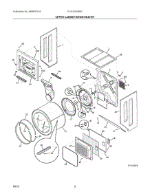 02 - Upper Cabinet / Drum Heater parts for Electrolux Washer Dryer Combo FFLE2022MW2 from AppliancePartsPros.com