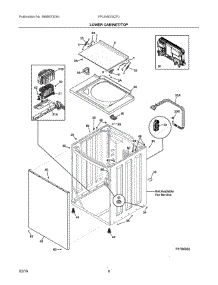05 - Lower Cabinet / Top parts for Electrolux Washer Dryer Combo FFLE4033QT0 from AppliancePartsPros.com
