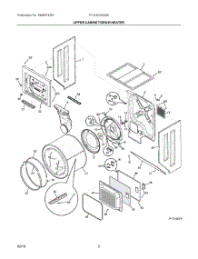 02 - Upper Cabinet / Drum Heater parts for Electrolux Washer Dryer Combo FFLE4033QW0 from AppliancePartsPros.com
