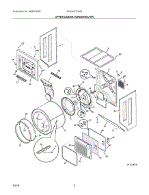 02 - Upper Cabinet / Drum / Heater parts for Electrolux Washer Dryer Combo FFLE40C3QW0 from AppliancePartsPros.com