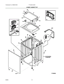 05 - Lower Cabinet / Top parts for Electrolux Washer Dryer Combo FFLE40C3QW0 from AppliancePartsPros.com