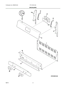 02 - Backguard parts for Electrolux Range FFLF3047LSD from AppliancePartsPros.com