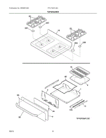 05 - Top / Drawer parts for Electrolux Range FFLF3047LSD from AppliancePartsPros.com