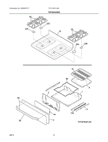 05 - Top / Drawer parts for Electrolux Range FFLF3047LSE from AppliancePartsPros.com