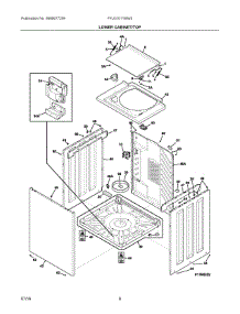 05 - Lower Cabinet / Top parts for Electrolux Washer Dryer Combo FFLG1011MW3 from AppliancePartsPros.com