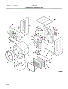02 - Upper Cabinet / Drum Heater parts for Electrolux Washer Dryer Combo FFLG2022MW2 from AppliancePartsPros.com