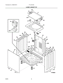 05 - Lower Cabinet / Top parts for Electrolux Washer Dryer Combo FFLG2022MW3 from AppliancePartsPros.com
