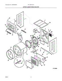 02 - Upper Cabinet / Drum Heater parts for Electrolux Washer Dryer Combo FFLG4033QT0 from AppliancePartsPros.com