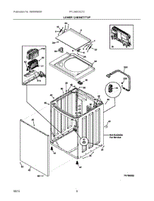 05 - Lower Cabinet / Top parts for Electrolux Washer Dryer Combo FFLG4033QT0 from AppliancePartsPros.com