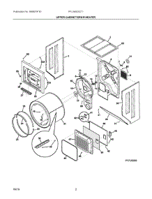 02 - Upper Cabinet / Drum Heater parts for Electrolux Washer Dryer Combo FFLG4033QT1 from AppliancePartsPros.com