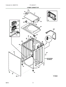 05 - Lower Cabinet / Top parts for Electrolux Washer Dryer Combo FFLG4033QT1 from AppliancePartsPros.com