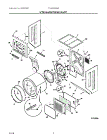 02 - Upper Cabinet / Drum Heater parts for Electrolux Washer Dryer Combo FFLG4033QW0 from AppliancePartsPros.com