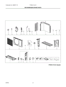02 - Recommended Spare Parts parts for Electrolux Air Conditioner FFMS121CQ10 from AppliancePartsPros.com