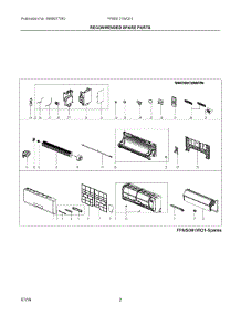 02 - Recommended Spare Parts parts for Electrolux Air Conditioner FFMS121WQ10 from AppliancePartsPros.com