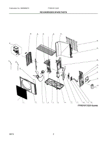 02 - Recommended Spare Parts parts for Electrolux Air Conditioner FFMS181CQ20 from AppliancePartsPros.com