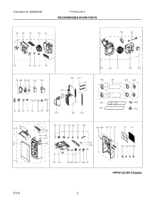 02 - Recommended Spare Parts parts for Electrolux Air Conditioner FFPW12C2R10 from AppliancePartsPros.com