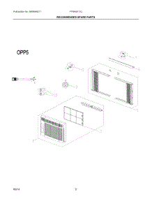 02 - Recommended Spare Parts parts for Electrolux Air Conditioner FFRA0511Q14 from AppliancePartsPros.com