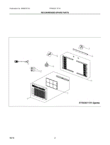 02 - Recommended Spare Parts parts for Electrolux Air Conditioner FFRA0511R18 from AppliancePartsPros.com