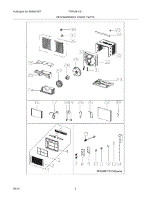 03 - Recommended Spare Parts parts for Frigidaire Room Air Conditioner FFRA0811Q10 from AppliancePartsPros.com
