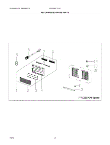 02 - Recommended Spare Parts parts for Electrolux Air Conditioner FFRA08C2Q14 from AppliancePartsPros.com