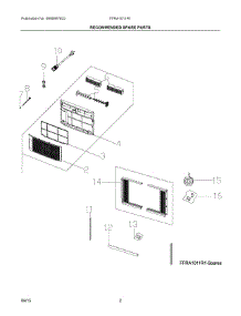 02 - Recommended Spare Parts parts for Electrolux Air Conditioner FFRA1011R11 from AppliancePartsPros.com