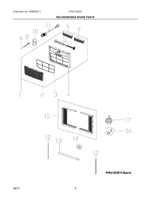 02 - Recommended Spare Parts parts for Electrolux Air Conditioner FFRA1022R11 from AppliancePartsPros.com
